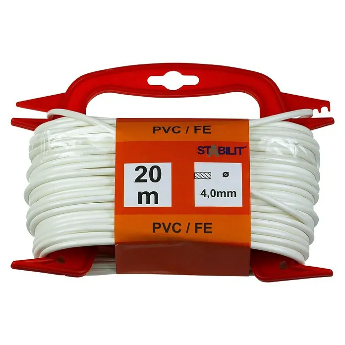 Stabilit Wäscheleine - Ø x L: 4 mm x 20 m, Weiß - Vorderansicht