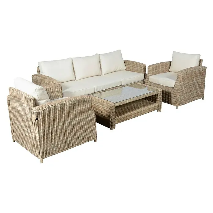Sofá de conjunto 3 plazas Gotland - Ancho: 80 cm, Arena - Vista angular