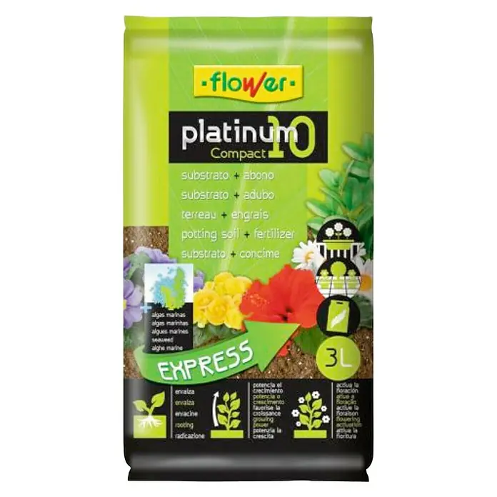 Flower Sustrato para plantas Platinum 10 - 3 l - Vista frontal