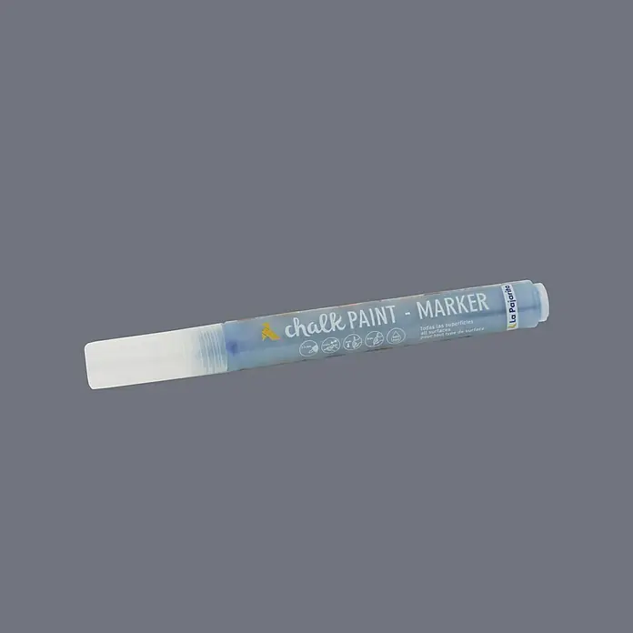 La Pajarita Marcador para ropa Chalk Paint Marker - Gris urbano, 6 ml, Mate - Vista angular