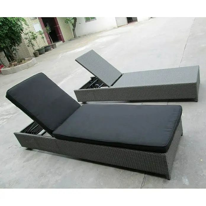 Sunfun Neila Ležaljka za sunčanje - Š x D x V: 62 x 198 x 29 cm, Antracit, S podesivim naslonom za leđa - Živopisni prikaz