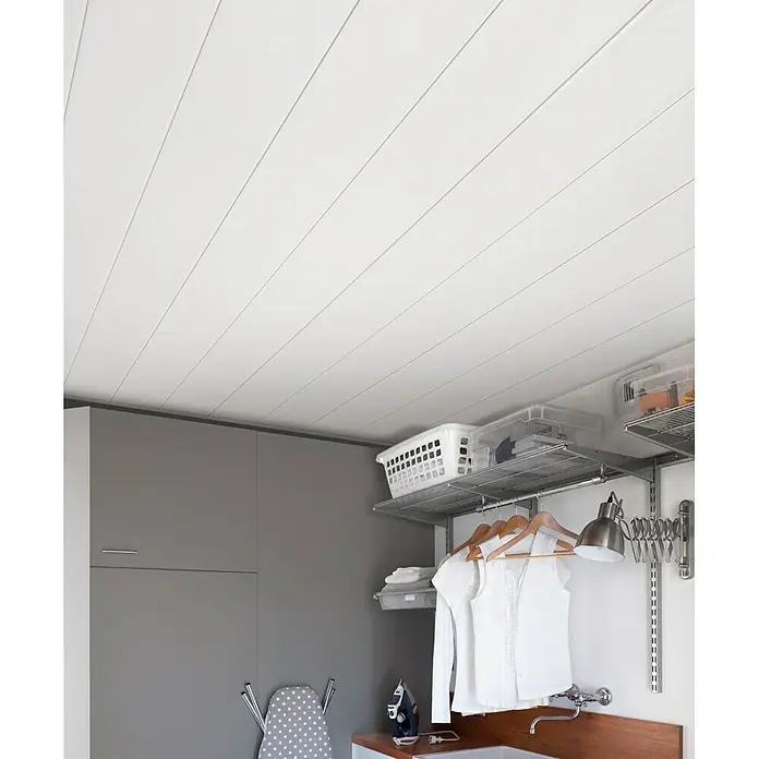 Grosfillex Panel de revestimiento Exapan Green - Blanco, 260 cm x 37,5 cm x 8 mm - Foto ambiente