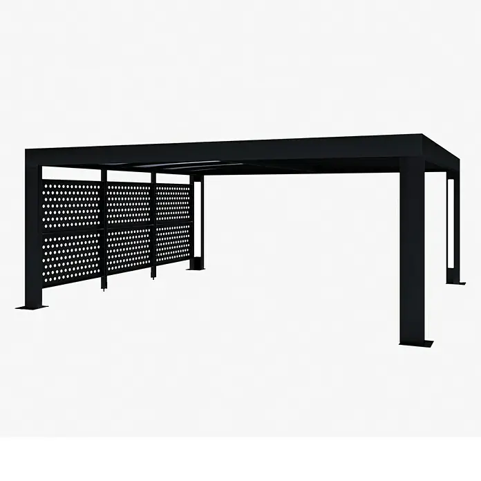 Abson Cubus Seitenwand - Passend für: Abson Carports - Diagonale Ansicht
