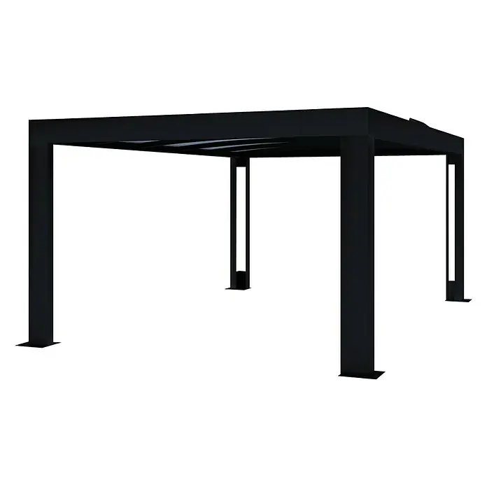 Abson Cubus Carport - 5,5 x 3,7 x 2,7 m, Einfahrtshöhe: 2,15 m, Ohne LED & ohne Solar - Vorderansicht