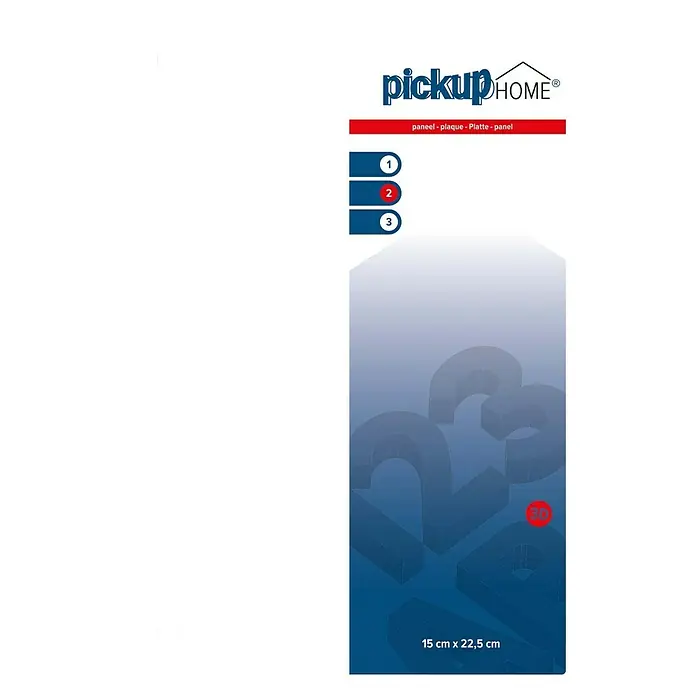 Pickup 3D Home Pločica s oznakom - D x Š: 22,5 x 15 cm, Bijele boje
