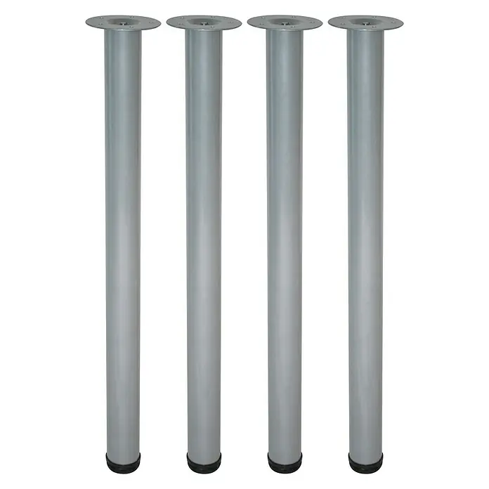 Element System Komplet nožica za namještaj Toskana - Ø x D: 60 x 700 mm, Plemeniti čelik, Nosivost: 75 kg, 4 kom - Pogled sprijeda