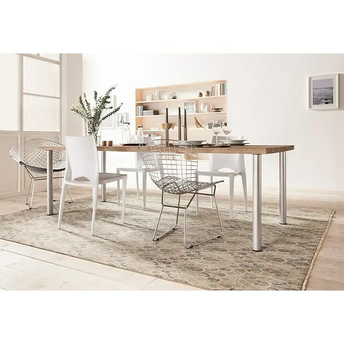 Element System Möbelfuß-Set Look&Feel - Ø x L: 60 x 700 mm, Traglast: 75 kg, Silber, 4 Stk. - Stimmungsaufnahme