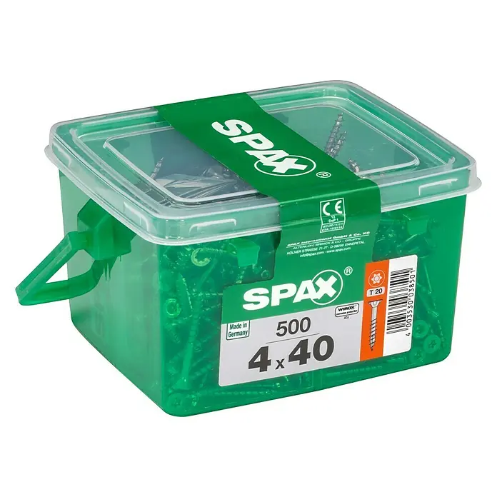 Spax T-Star plus - Ø x D: 4 x 40 mm, Površina WIROX, T-Star plus, 500 kom, Plastična kutija - Pogled s lijeve strane