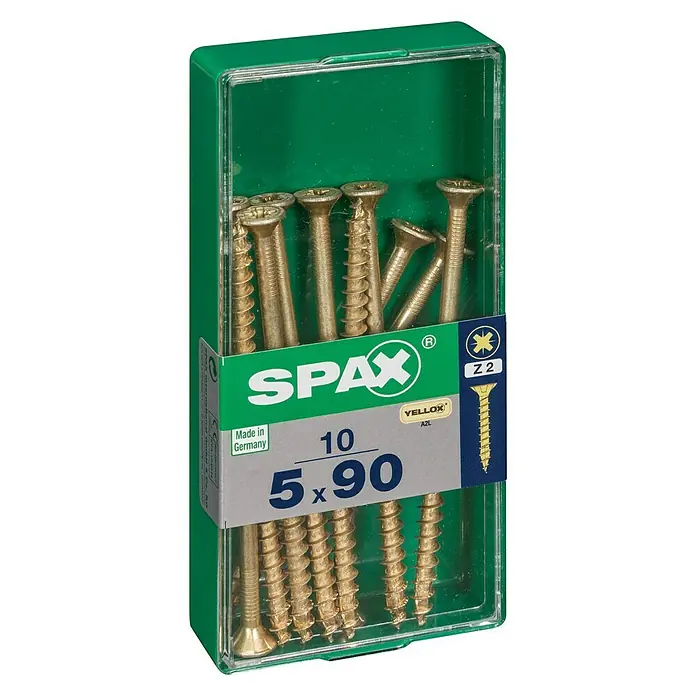 Spax Univerzalni vijak - 5 x 90 mm, Puni navoj, 10 kom - Pogled s lijeve strane