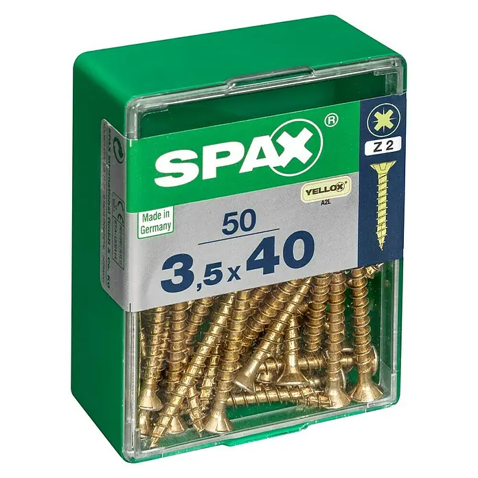 Spax Univerzalni vijak - 3,5 x 40 mm, Puni navoj, 50 kom