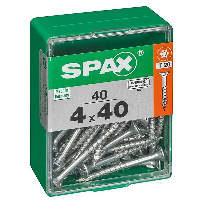 Spax Univerzalni vijak T-Star plus - Ø x D: 4 x 40 mm, Površina WIROX, T-Star plus, 40 kom - Pogled s lijeve strane