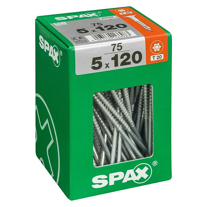 Spax Univerzalni vijak T-Star plus - Ø x D: 5 x 120 mm, Površina WIROX, T-Star plus, 75 kom - Pogled s lijeve strane