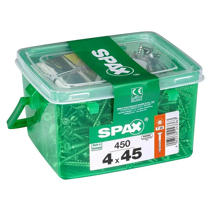 Spax T-Star plus - Ø x D: 4 x 45 mm, Površina WIROX, T-Star plus, 450 kom., Plastična kutija - Pogled s lijeve strane
