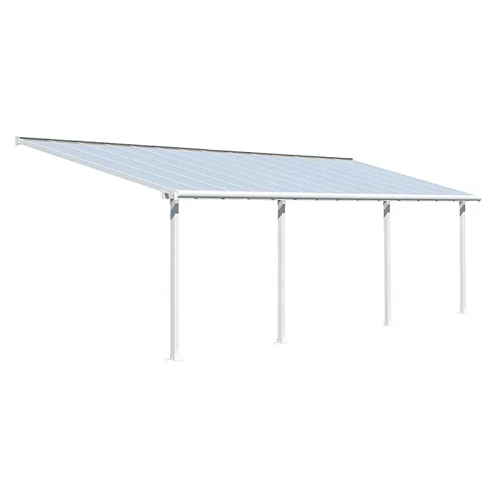 Palram – Canopia Terrassenüberdachung Olympia - Tiefe: 3 m, B x H: 8,5 x 2,1 m, Verkehrsweiß