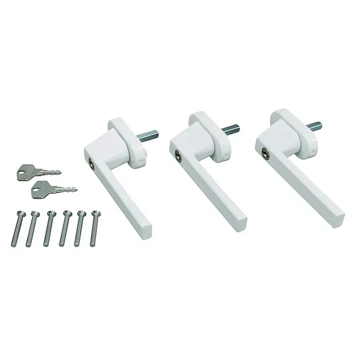 Abus Fenstergriff-Set FG 210 - Universell einsetzbar, 3 Stk., Weiß - Ansicht von oben