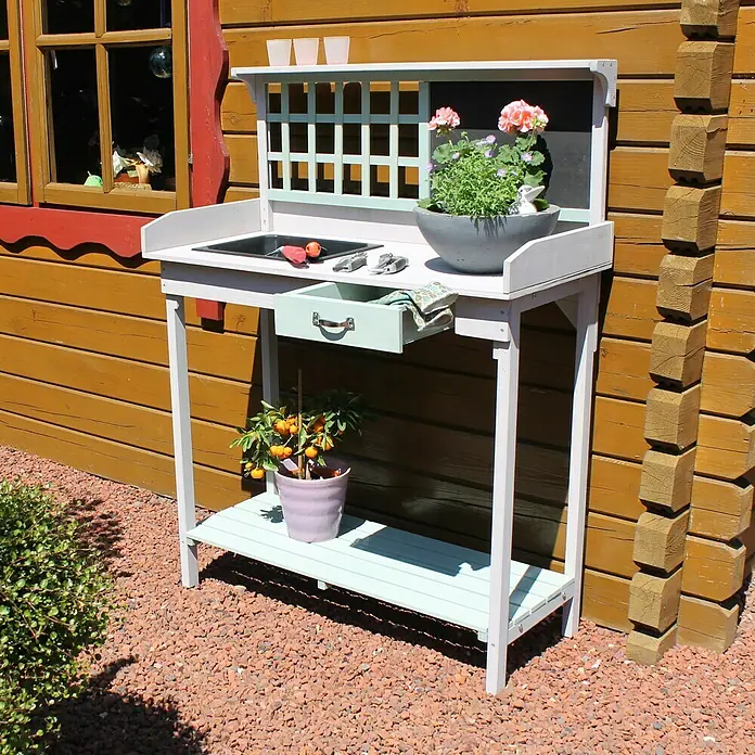 Leco Pflanztisch Vintage - 92 x 42 x 121 cm, Tanne - Stimmungsaufnahme