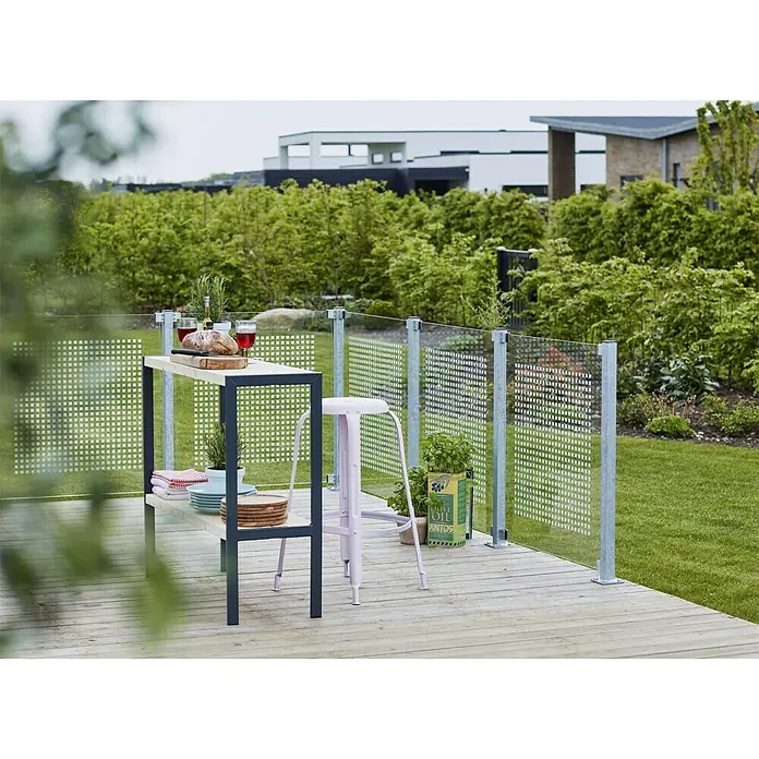 Plus Sichtschutzelement Futura I - 90 x 91 cm, Glas, Transparent - Stimmungsaufnahme