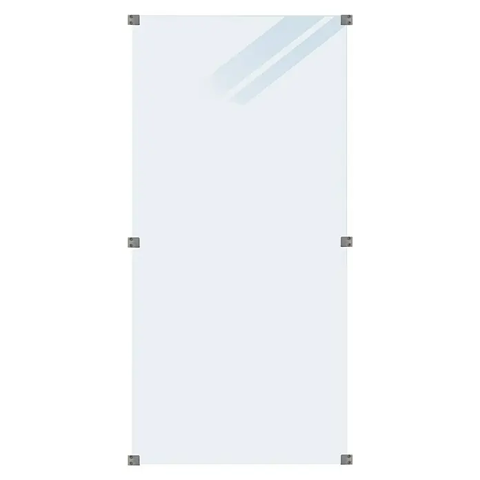 Plus Sichtschutzelement Futura - 90 x 180 cm, Glas, Transparent - Vorderansicht