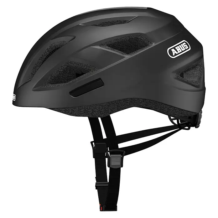 Abus Fahrradhelm City - Größe: L 57 - 61 cm, Schwarz - Linke Seitenansicht