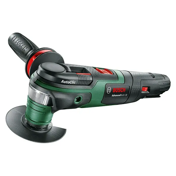 Bosch 18 V Power for All Akku-Multifunktionswerkzeug Advanced Multi 18 - 18 V, Ohne Akku, Leerlaufdrehzahl: 10.000 U/min - 20.000 U/min - Linke Seitenansicht