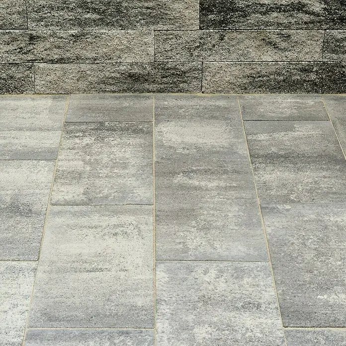 EHL Terrassenplatte Protect - Weiß/Anthrazit nuanciert, 60 x 30 x 5 cm, Beton
