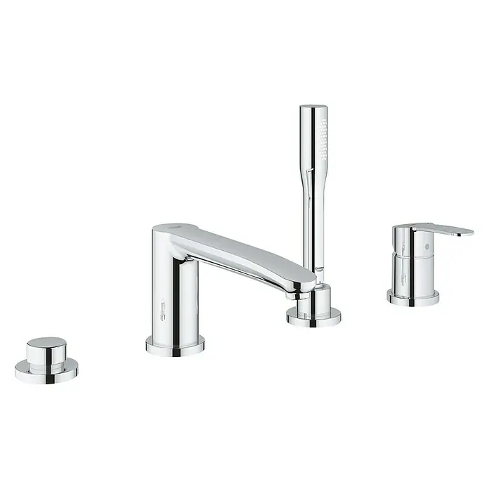 Grohe Eurostyle Wannenrandarmatur - 4-Loch, Chrom, Glänzend - Vorderansicht
