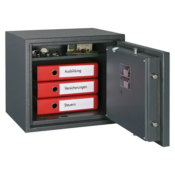 Format Brandschutztresor PSL 3 - Doppelbart-Hochsicherheitsschloss, L x B x H: 450 x 505 x 450 mm - Detailaufnahme