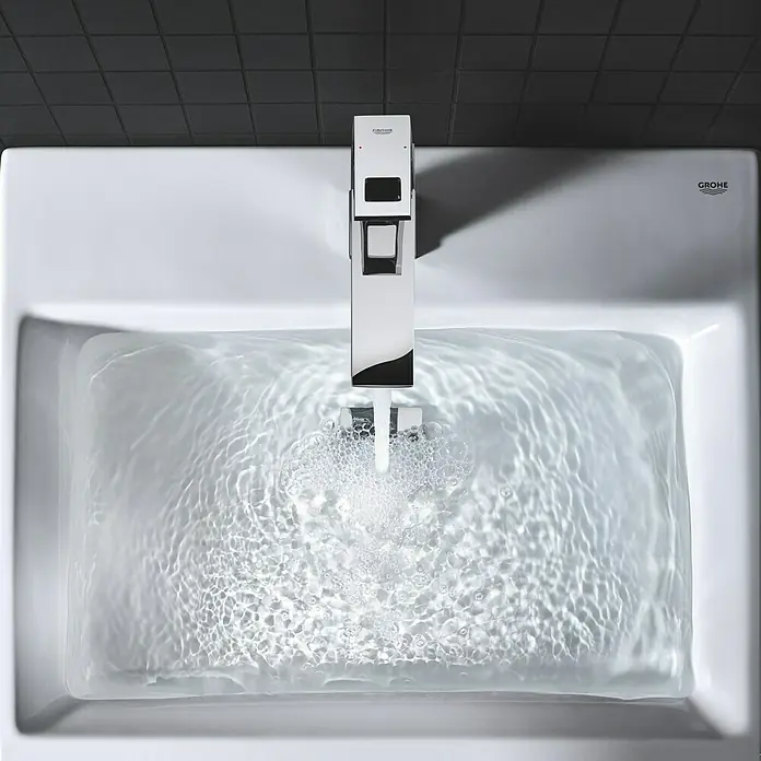 Grohe Eurocube Waschtischarmatur M-Size - Mit Zugstange, Chrom - Anwendungsbeispiel