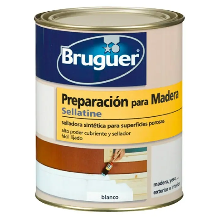 Bruguer Sellador Sellatine Madera - Blanco, 4 l, Mate