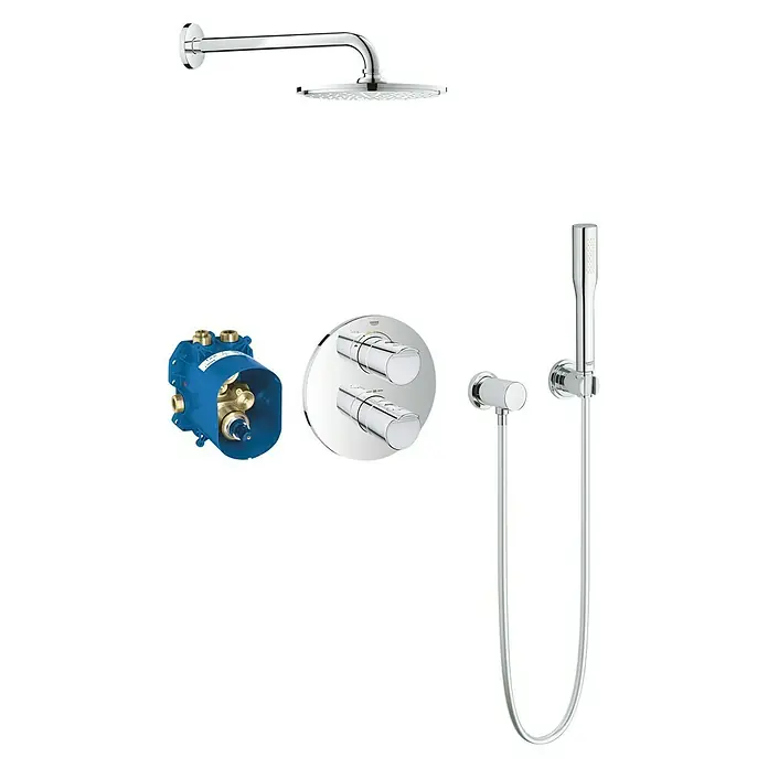Grohe Duschsystem Grohtherm 2000 - Anzahl Strahlarten: 1 Stk., Chrom - Vorderansicht