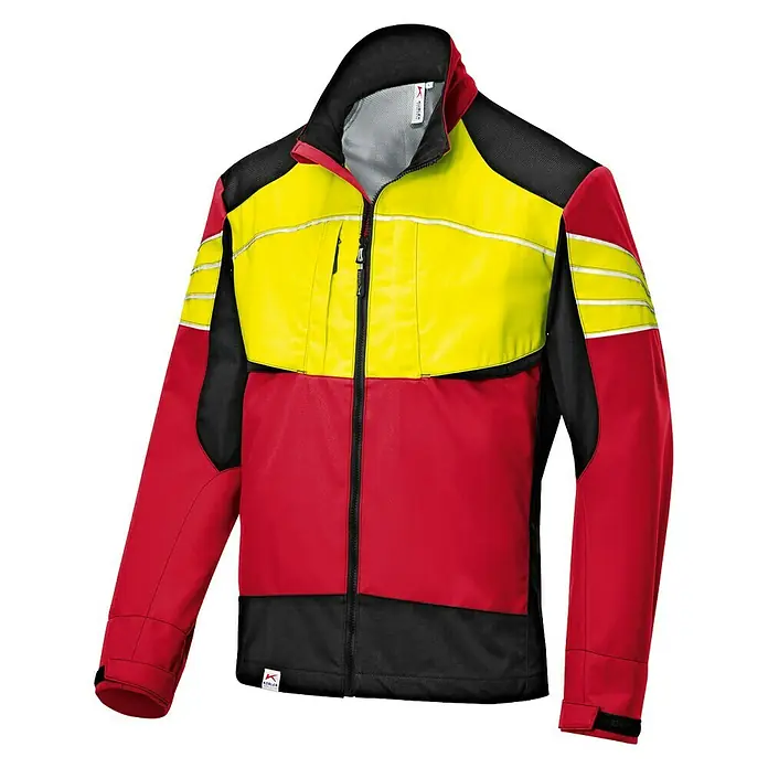 Kübler Arbeitsjacke 1750 - XXL, Rot/Warngelb - Vorderansicht