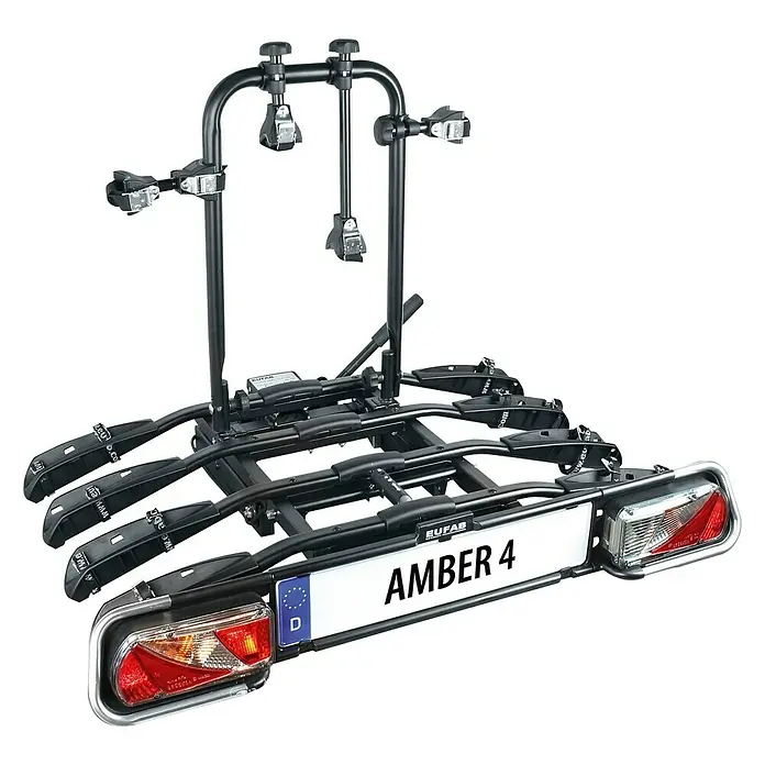 Eufab Nosač za bicikle Amber 4 - Prikladno za: 4 bicikla, Nosivost: 60 kg, Namijenjeno za: Vozila s kukom za prikolicu