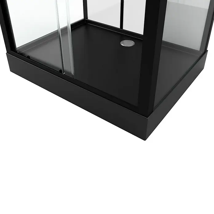 Designdusche Indus - 115 x 90 x 215 cm, Anthrazit/Silbergrau - Detailaufnahme