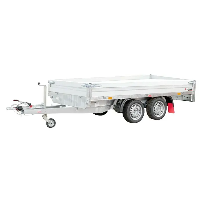 Pongratz Anhänger Hochlader LH 3100/16 T-AL - Nutzlast: 2.239 kg, Doppelachser, Kasteninnenmaß: 310,8 x 160,9 x 30 cm, Gebremst