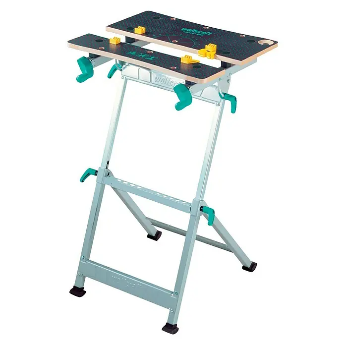Wolfcraft Master Mesa de trabajo extensible 600 - Altura de trabajo: 780 mm - 950 mm, Tamaño mesa de trabajo: 65 x 42 cm