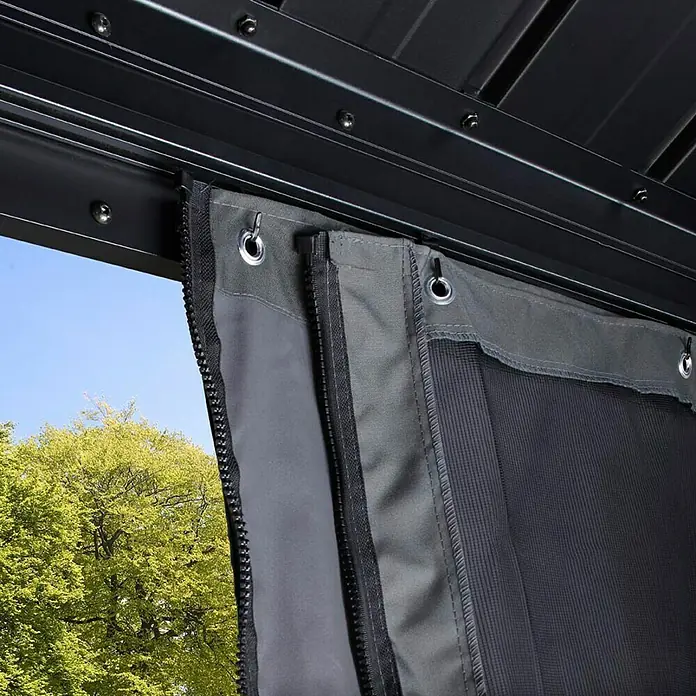 Sojag Pavillon-Seitenwände Messina - Passend für: Sojag Pavillon Messina 10 x 12, Anthrazit - Detailaufnahme