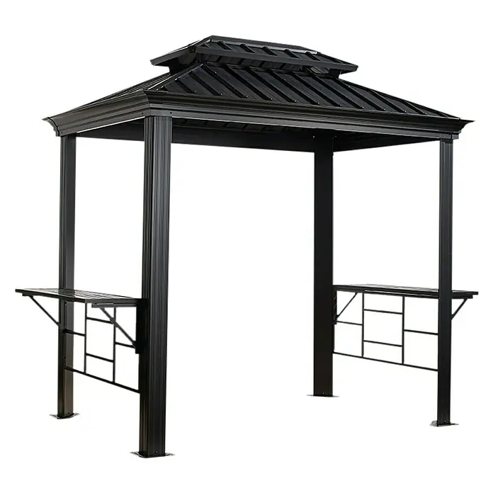 Sojag Grillpavillon Messina BBQ - 179 x 292 x 262 cm, Anthrazit - Vorderansicht