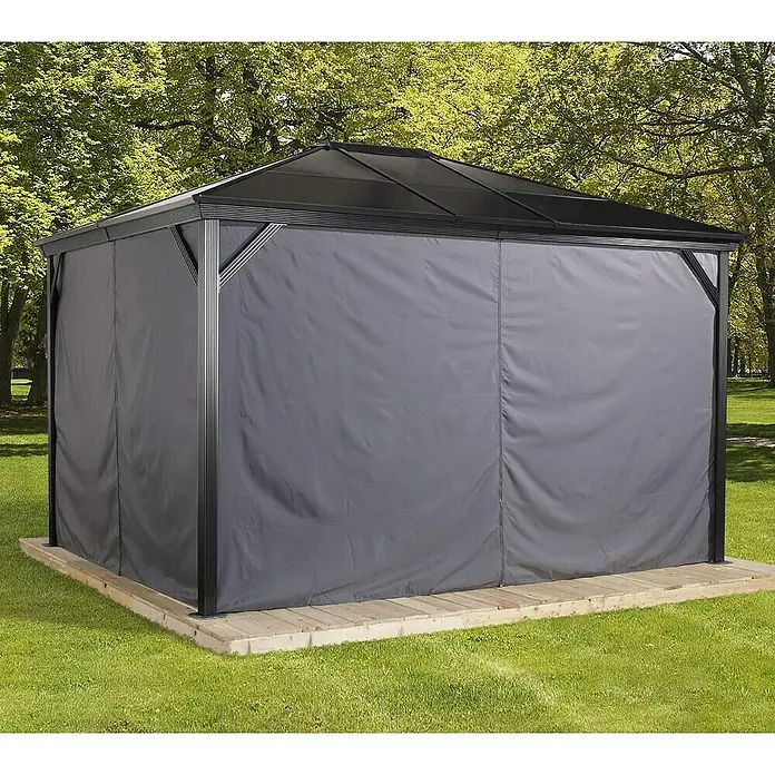 Sojag Pavillon-Seitenwände Verona - Passend für: Sojag Pavillon Verona 10 x 14, Anthrazit - Stimmungsaufnahme