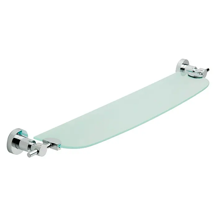 Tesa Repisa de vidrio LO200 - Ancho: 70 cm, Cromado - Vista angular