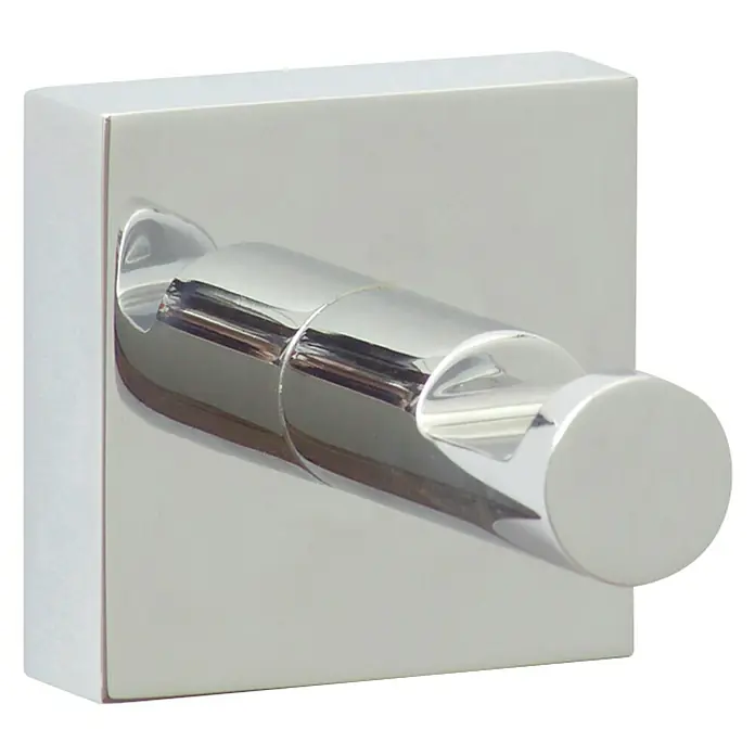 Tesa Handdoekhaak EK400 - Zilver, Rond, Glanzend, Verchroomd - Diagonaal zicht