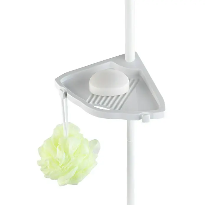 Wenko Teleskop-Eckregal Easy - Höhenverstellung: 78 cm - 265 cm, 4-stöckig, Weiß - Detailaufnahme