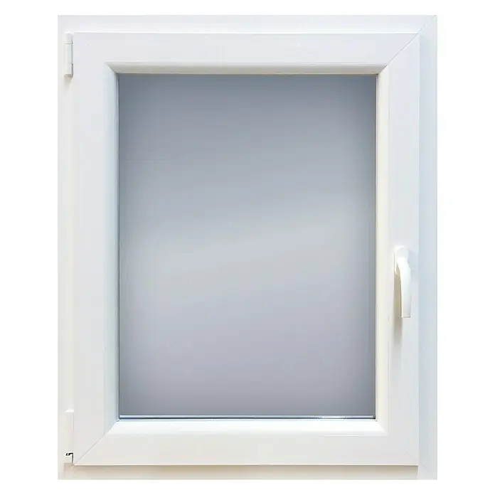 Solid Elements Set de ventana de PVC Practicable-Oscilobatiente - 80 x 100 cm, Izquierda, Blanco, Sin persiana - Vista frontal
