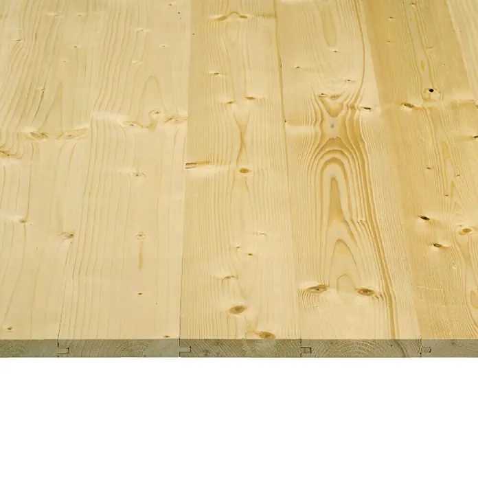 Tarima machihembrada - Abeto rojo, 4.000 x 116 x 19 mm - Vista superior