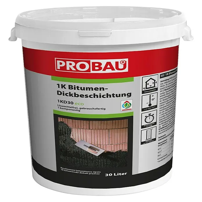 Probau Bitumenski premaz - 30 l, Bez otapala, Spremno za upotrebu - Pogled sprijeda