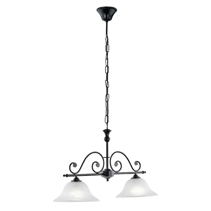 Eglo Lámpara colgante Murcia - 120 W, L x An x Al: 21 x 68 x 110 cm, Blanco, Negro, E27