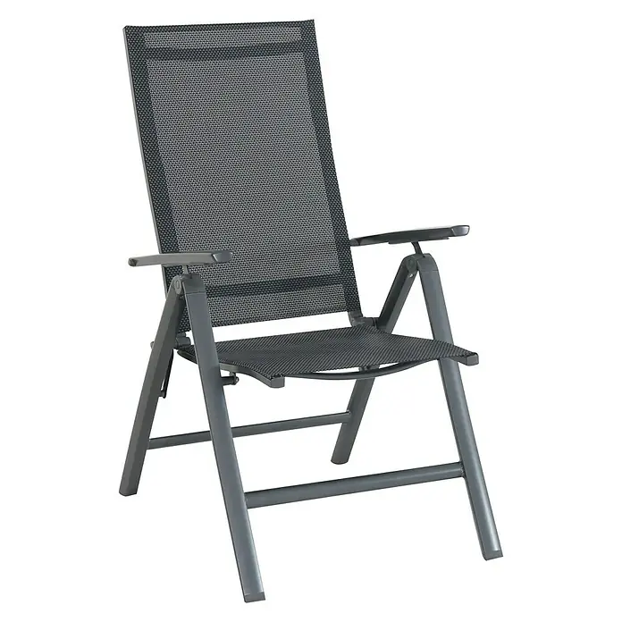 Sunfun Conjunto de muebles Maja II - 9 piezas, Aluminio, Antracita