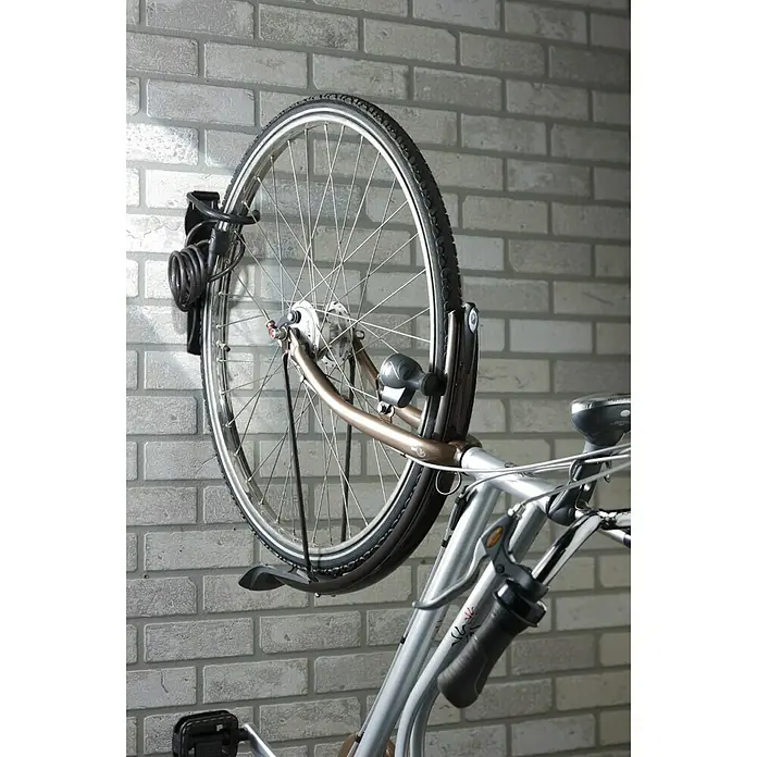 Mottez Fahrrad-Wandhaken - Geeignet für: 1 Fahrrad, Schwarz