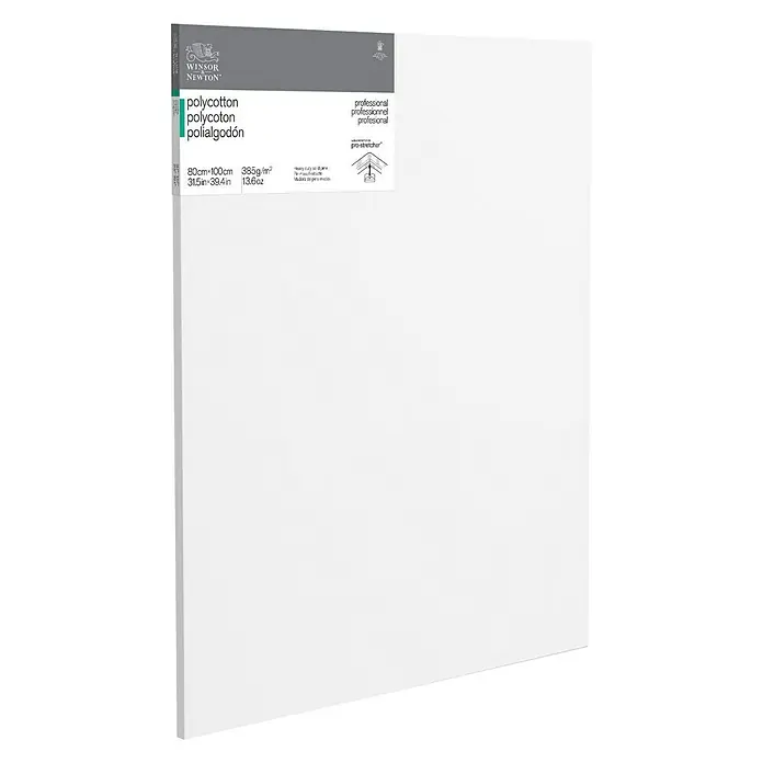 Winsor & Newton Slikarsko platno sa drvenim okvirom Professionell - 80 x 100 x 2,1 cm, mješavina pamuka, Trostruko grundirano - Pogled sprijeda