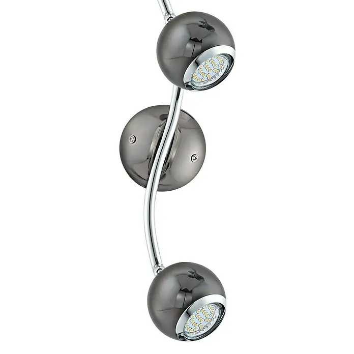 Eglo LED-Deckenstrahler BIMEDA - 6 W, Nickel-nero/Chrom, Warmweiß, 2 Stk.