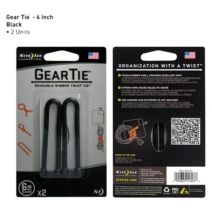 Nite Ize Kabelbinder-Set Gear Tie - Länge: 15,2 cm, 2 Stk.